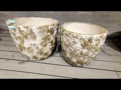 Fiber Clay Planter untuk Dekorasi Interior Gaya Modern dan Desain Permukaan Tekstur