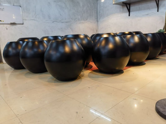 Fiberglass Planter Box Bentuk Bulat Dengan Matte atau Glossy Finish