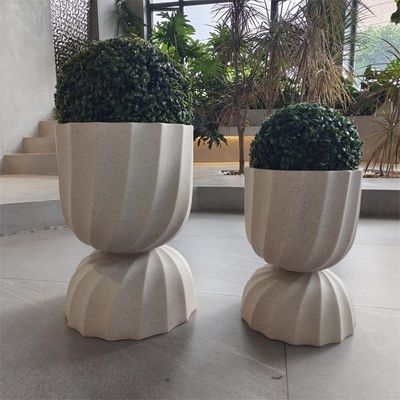 Beli Fiber Clay Planter yang disesuaikan tahan air untuk tanaman bunga / hijau online manufacture