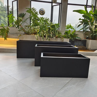 Beli Pot Bunga Serat Kaca Kebun Matte Warna Hitam Untuk Luar online manufacture