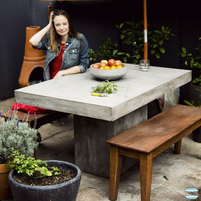 Beli Rumah Taman Premium Beton Meja Set Untuk Furnitur Luar Ruangan GRC Meja Furnitur online manufacture