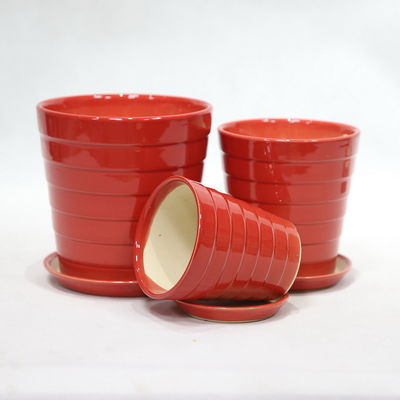 Beli Penanam keramik ringan bulat dengan lubang drainase online manufacture