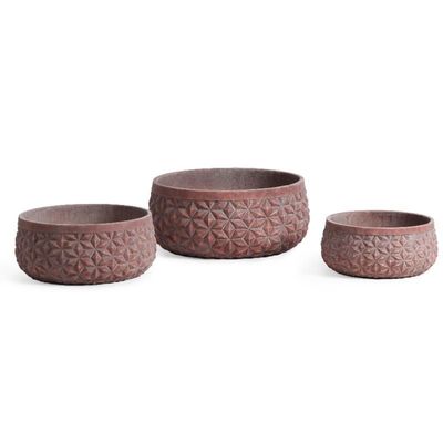 Beli Stylish tahan UV bulat tangan keramik pot taman dengan lubang drainase untuk tanaman kecil online manufacture