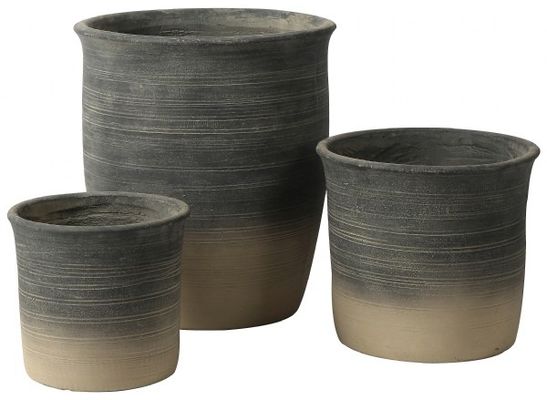 Beli Outdoor Round Cement Planter Pot tahan es dengan lubang drainase online manufacture
