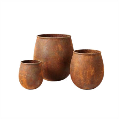 Beli Botol Tanaman GRC Ukiran Tangan Bulat Untuk Dekorasi Dalam Dan Luar Ruang online manufacture