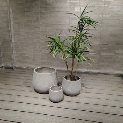 Beli Penanam tanah liat serat putih tahan lama dengan lubang drainase online manufacture