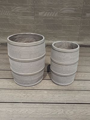 Beli Modern Waterproof Besar Serat Tanah Liat Penanam Taman Luar Ruang online manufacture