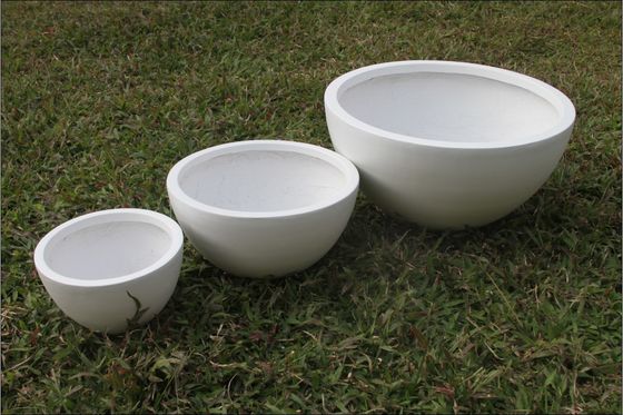 Beli Waterproof dan Fireproof White Fiberclay Planter yang sempurna untuk tempat perlindungan di luar ruangan online manufacture