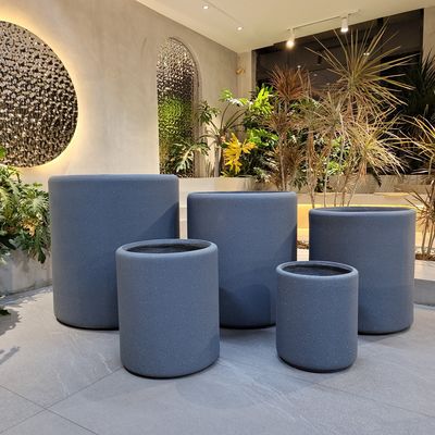 Beli Fiber tanah liat tahan lama penanam gaya modern dan lubang drainase untuk pemeliharaan rendah berkebun online manufacture