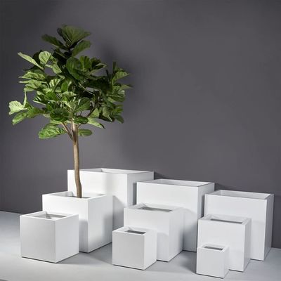 Beli Fiberglass Plant Pot Dengan Berbagai Ukuran Fiberglass Flower Planters Matte Finished Disesuaikan online manufacture