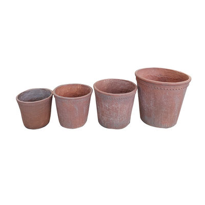 Beli Fiber tanah liat tahan lama penanam dengan tangan diukir Finish bulat tekstur permukaan online manufacture