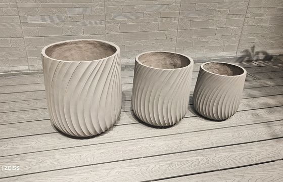 Beli Stylish Round Fiberclay Planter Untuk Panas Dan Barbecue Camping Burner online manufacture