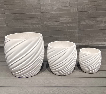 Beli Outdoor Fiber Clay Planter Ringan Waktu Hidup Menyimpan 5-6 Tahun Lubang drainase termasuk online manufacture