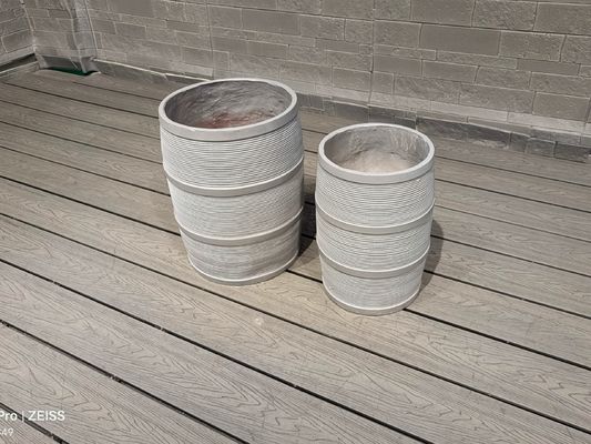 Beli Waterproof Dan Fireproof Serat Tanah Liat Planter Bentuk Bulat online manufacture