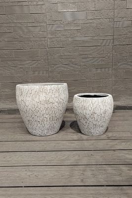 Beli Penanam Serat Tanah Liat yang Disesuaikan Modern dan Tahan Cuaca untuk Taman online manufacture