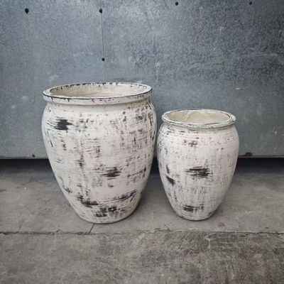 Beli Pabrik Perlengkapan Minimalis Vintage tanah liat pot bunga Dekorasi penanaman luar ruangan untuk rumah bahan serat taman online manufacture