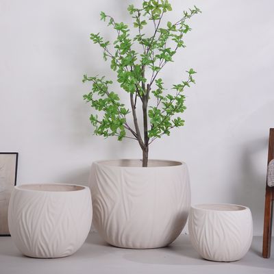 Beli Handmade Glazed Fiber Clay Planter Pot Minimalis Desain Desktop Indoor Cylinder Flowerpot untuk Tanaman dengan Box Packing online manufacture