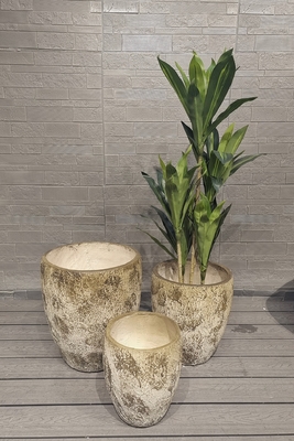 Beli Pot Taman Atap Ringan Tahan Lama Fiber Clay Berwarna Bumi Tinggi online manufacture