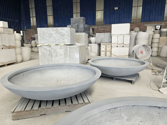 Beli Pot Fiber Clay Bundar Dangkal Ekstra Besar untuk Taman, Parkir, Sukulen, Penutup Tanah, Lanskap online manufacture