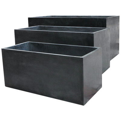 Tanaman Fiber Clay Rectangular Tahan Es Untuk Taman Luar Ruang