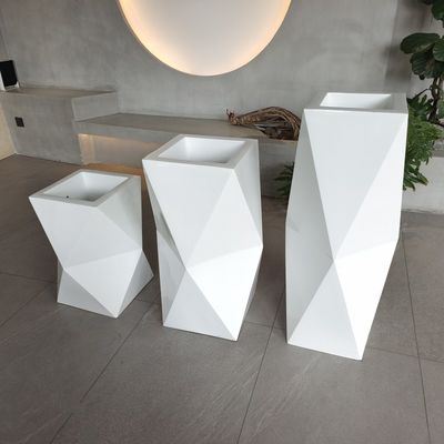 Fiberglass Resin Flower Pot Box Ukuran Besar Shopping Flower Planter Box