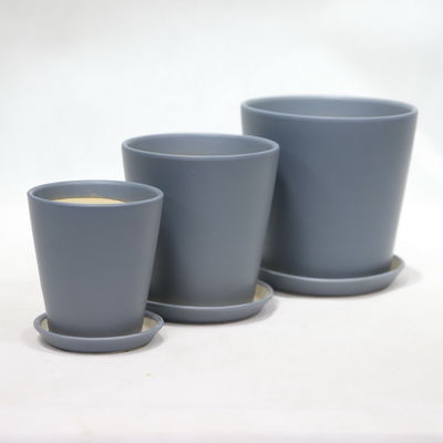 Modern Glossy Single Round Keramik Pot untuk Indoor Greenery Display