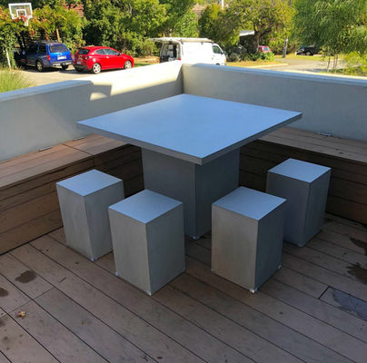 Logo Disesuaikan Furnitur Beton Meja Duduk Bangku Set untuk halaman luar dan teras