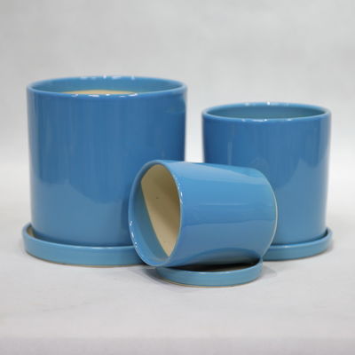 Pot Keramik Bulat Waterproof Fireproof untuk Pameran Tanaman