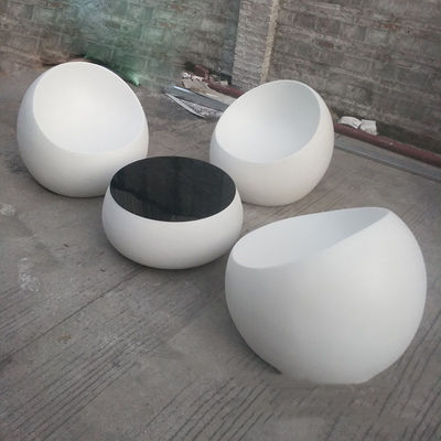 Fiberglass Meja Meja Furniture Set Untuk Kebunanan Mall