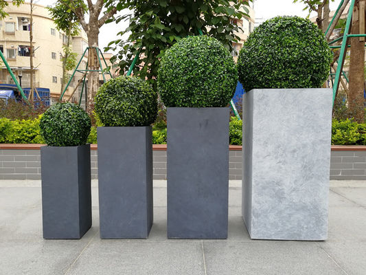 7-8 Tahun Di dalam Rumah Waktu Hidup Fiber Clay Planter Untuk Ruang persegi panjang Tinggi