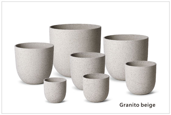 Grosir Fiber Clay Pot Bunga Untuk Dekorasi Indoor Outdoor Memperkuat Kotak Tanaman Tanah liat