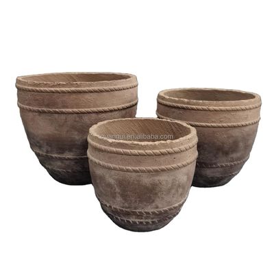 Hand Carved Square GRC Planter Pot untuk Indoor Outdoor Garden And Home Indoor Outdoor Finishing Taman And Home