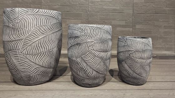 Fiber Clay Planter yang Disesuaikan Gaya Modern Dan Tahan Es
