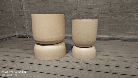 Modern Style Fiber Clay Planter D460*H70 Ringan Serbaguna Untuk Setiap Lingkungan