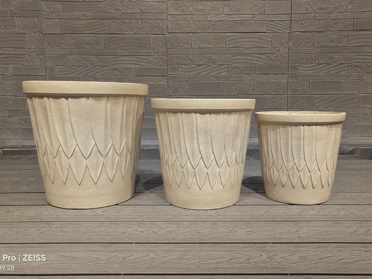 Indoor Hotel Garden Home Reinforced Clay Planter dengan lubang drainase dan sistem built-in