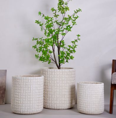 Pot Bunga Tanah Liat yang Dapat Disesuaikan dari Nordik untuk Dekorasi Pusat Perbelanjaan Berkebun