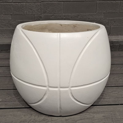 Desain Bola Basket Klasik Tampilan Bertema Sporty & Menyenangkan Planter Fiber Clay Berbentuk Bola